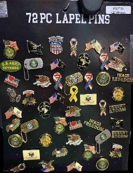 Hat Pin Display 72 pc US Army